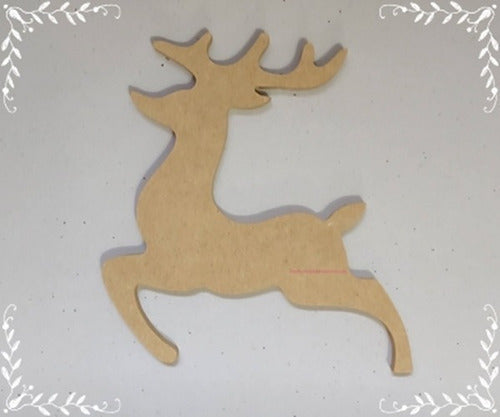 Set of 3 Reindeer Figurine Ornaments MDF Christmas by Corazonadas Detalles 0