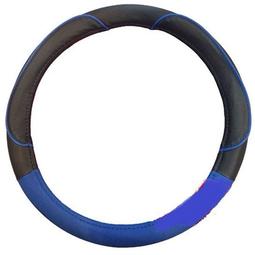 Blue Faux Leather Steering Wheel Cover Model Milo Cuerina 0
