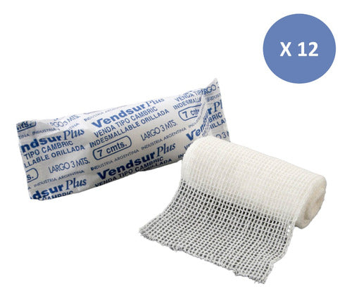 Pack of 12 Cambric Bandages 10 cm x 3 meters 1