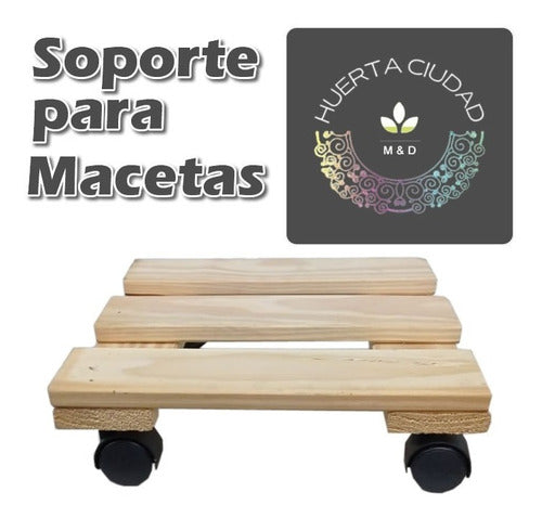 Huerta Ciudad Movable Plant Support with Wheels 3