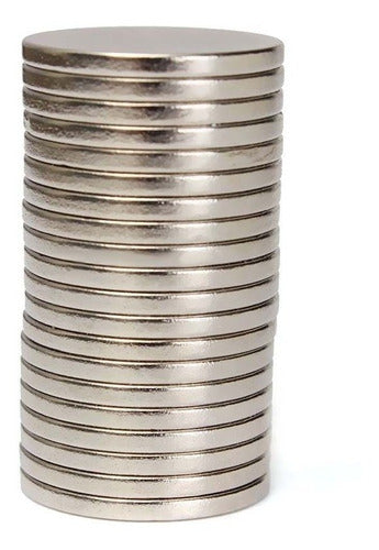 Tec-pro 25 Ultra-Powerful Nickel-Plated Neodymium Magnets 20x2 mm 0