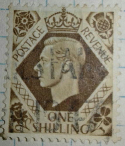 Antiguo Sello Inglaterra One Shilling Postage Revenue Leer! 1