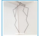 Set of 6 Wire Woman Silhouette Lingerie Bust Mannequin Hangers 80 cm 0
