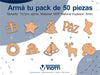 PASCUAL VICTOR VIOTTI Adornos Navidad Mdf Figuras Pack De 50 Unid. Simple 7