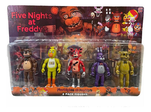 Generic Freddy Five Nights Blister X 5 Articulated Figures with Light 0