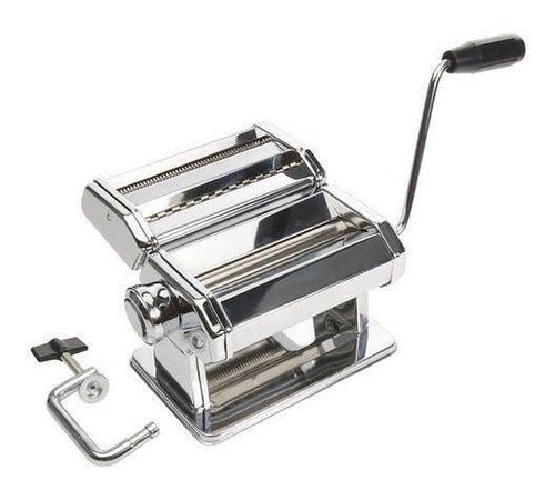 Shuele Manual Pasta Machine for Making Fideos - Stainless Steel 0