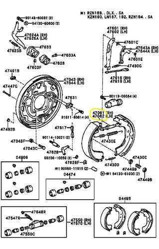 Toyota Regulador Freno Hilux SW4 /05 Tras. Der. Original 1