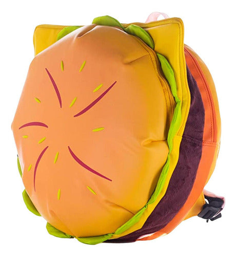 Mochila Elegante Com Hambúrguer Com Queijo, Suporte 0