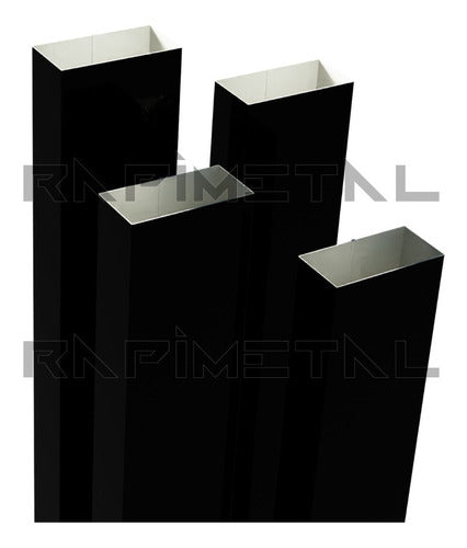 Zingueria Caño Desague Negro 10 X 5 Rectangular 1,22 Metros 0