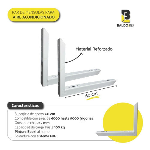 Kit Ménsulas Tornillos Tacos Aire Acondicionado 6000 A 9000 2