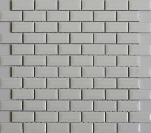 BeHouse Malla Cerámica Subway Mini Blanco 306*306*6 Mm 0