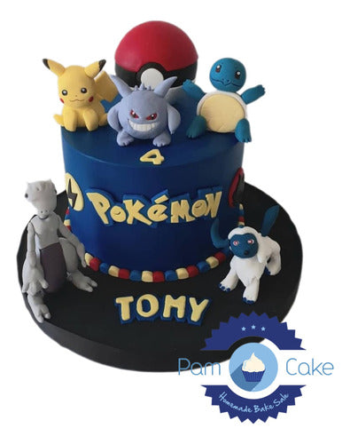 PamCakehouse Torta Cumpleaños Artesanal Pokemon 0