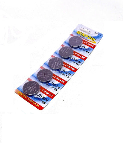 5-Pack Winpow CR2450 3V Battery for Alarms Watches Keys Sensors 0