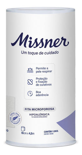 Micropore Branco Missner Fita Microporosa 10cmx4,5m 5un 0