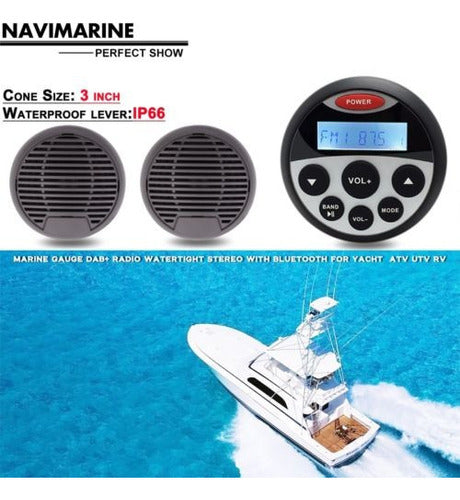 Radio Marina Barco Impermeable Stereo Radio Sistema Barco Ma 1