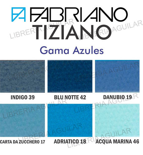 Fabriano Tiziano Color Range Blues X6 Art Cardstock 1