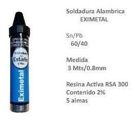 JAHRO Kit X3 Soldador 40W Ceramico + Estaño Tubo 3mt + Malla Fase2 2