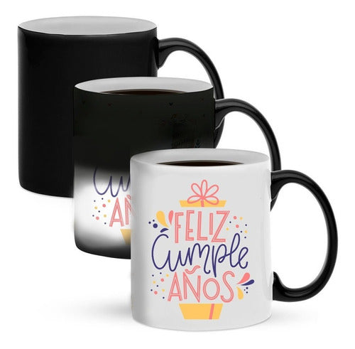 Taza Mágica Personalizada Feliz Cumpleaños, Envío En El Día 1