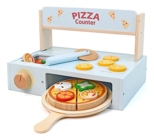 Pillowhale Wooden Toys Pizza Oven Con Ingredientes Y Accesor 0