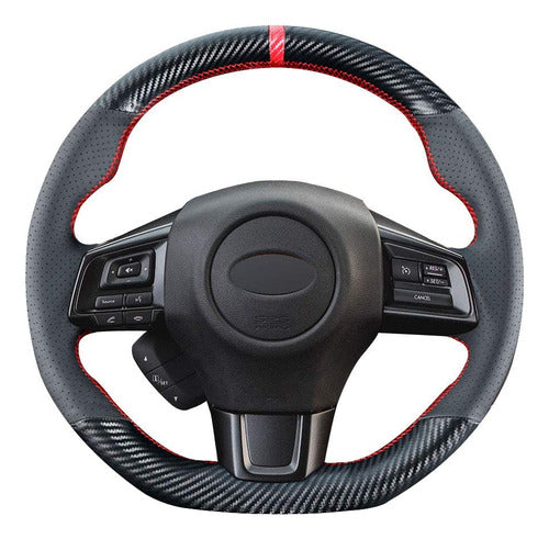 Carkooler Carbon Fiber Steering Wheel Cover for Subaru WRX 0