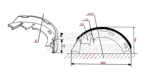 Patines De Freno Autoelevador Heli 3000kg-35 Repuesto 1