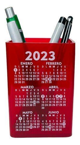 100 Colorful Pen Holders with Logo and 2019 Calendar 21