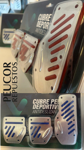 Blue Non-Slip Sports Pedal Cover Kit 1
