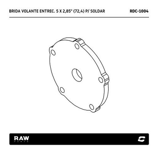 RAW PARTS Brida Volante Entrecentro 5 X 2,85 Para Soldar 1