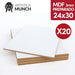 Fime Mdf 3Mm Preparado 24X30 Cm Blanco Acrilico Oleo X 20 0