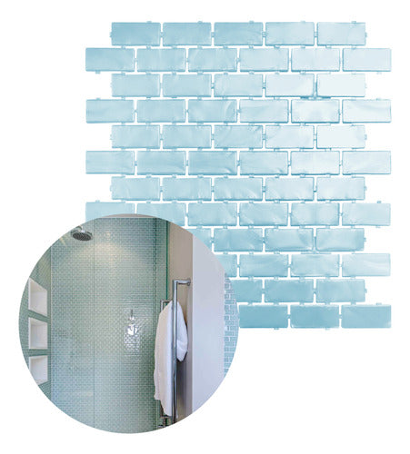 Venetile Brick Aqua Perlado Para Piscina, Cocina, Baño M2 0