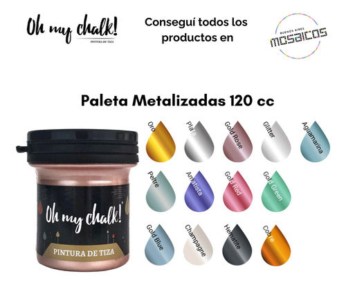 Oh My Chalk! Combo 5 Metallic Chalk Paints X 110cc 2