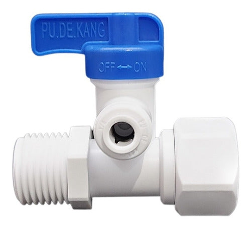 Aguas del Sur Water Dispenser T Connector 1/2 with 1/4 Water Filter Valve 0