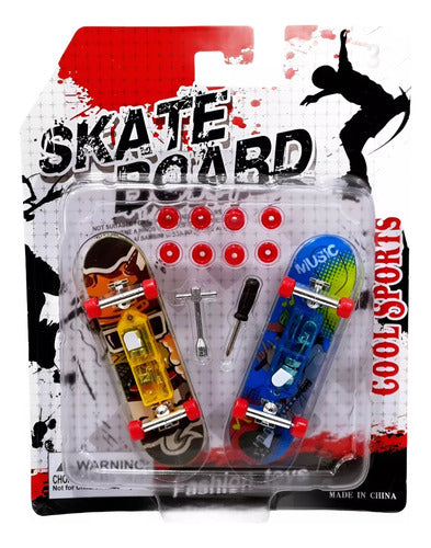 Skate Finger Con Luz X2 Con Herramientas Fidget 2