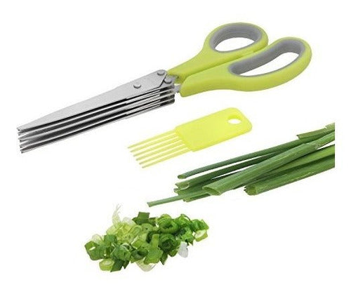 Briausa 5 Blade Professional Herb Scissors Tijera De Cocina 3