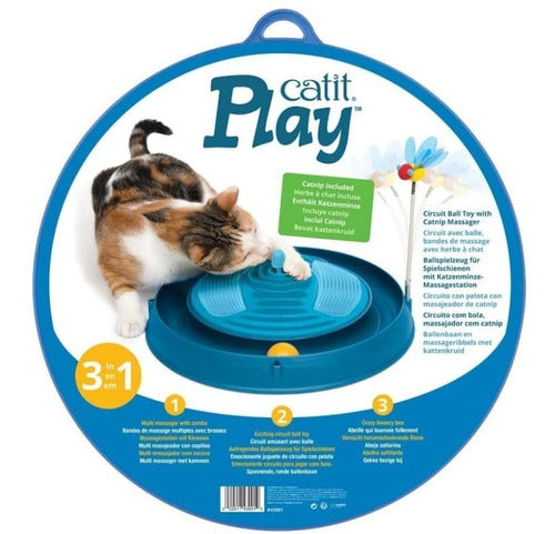 Catit Play Circuit 3-In-1 Scratcher With Catnip for Cats 0