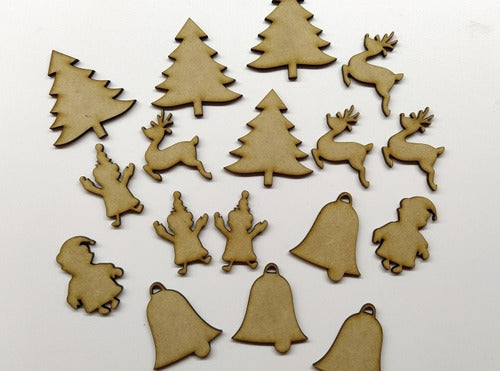 Fibrofacil 60 Christmas Figures Holiday MDF 3cm Shapes 2