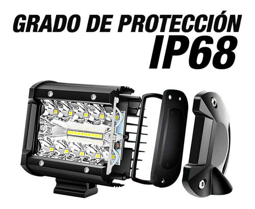 Juego X2 Faro Barra Auxiliar Led Spot 6500k 18w  Envío 3