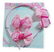 Set of 2 Tic Tac Hair Clips with Matching Headband for Girls 0