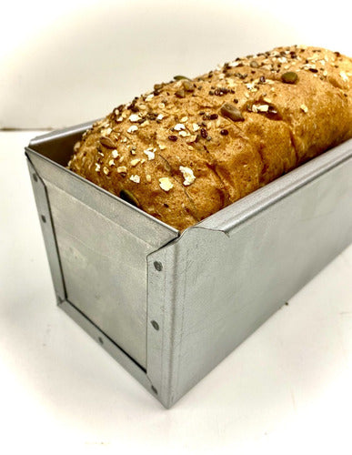 Rebagliati Hnos Pack of 4 Lactal Bread Molds 20x10x10 cm Without Lid Aluminized Steel 1