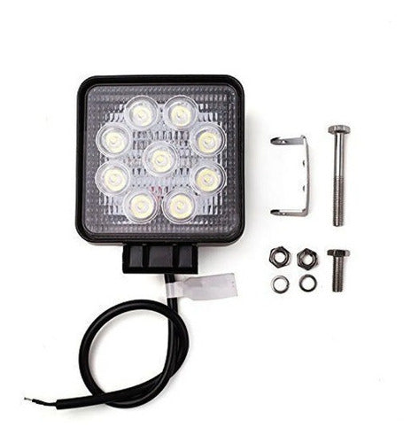 POWER MONKEYS 8 Square LED Beacons 27W for Auto, Moto, 4x4, UTV, Quad 1