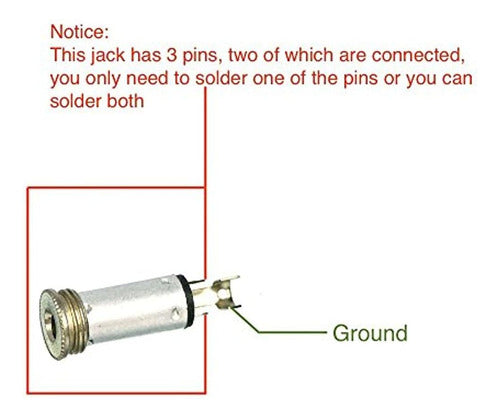 Cess Conector Hembra Ts De 1/4 De Pulgada - Conector De Cabl 3