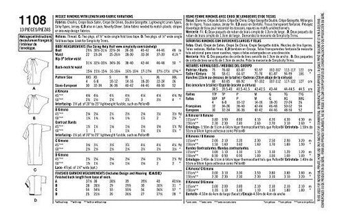 Revista De Costura Simplicidad Serie Patrones Numero 1108 Ki 2