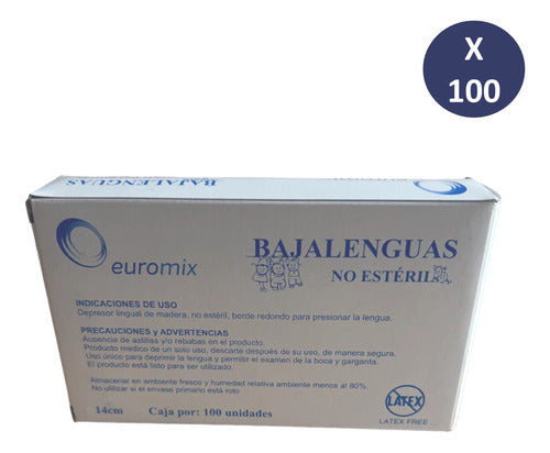 Bajalengua Pediatrico X 100 Unidades (euromix) 1