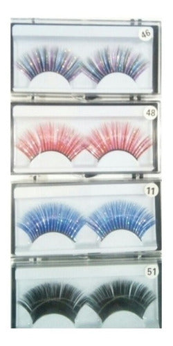 Ydnis Artistic Glitter False Eyelashes - Makeup 1