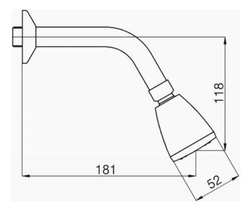 FV Wall-Mounted Articulated Shower Faucet 120.04.6 1