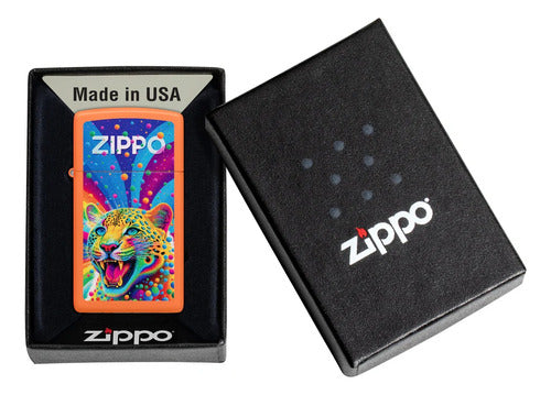 Zippo Slim Leopard Lighter Original Guarantee 1