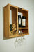 Barrels.Deco Rustic Wooden Wine Rack with Cork Holder 1