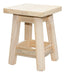 Set of 2 Natural Pine Wooden Stools Chairs 45cm High 5