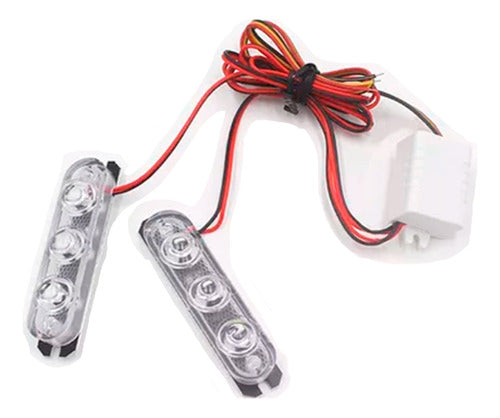 Kit Led Strobo 12v Polícia Ambulância Guincho Carro Moto 0