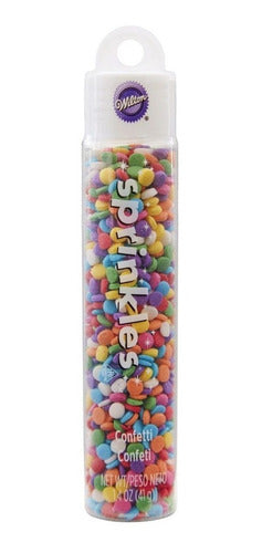 Wilton Multicolor Sprinkle Lentejuelas for Cakes and Muffins 41g 0